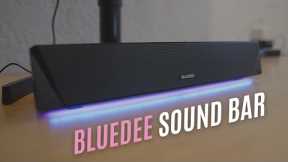 Bluedee HiFi Stereo PC Speakers Review: GREAT RGB Computer Sound Bar with Deep Bass