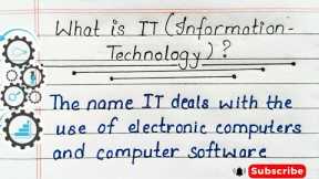 What is Information Technology? | IT Job Fields | Information Technology kya hai | What is IT ?