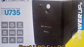 Best UPS for PC & Computer in budget Prizes | Zebronics U735 UPS | 2023