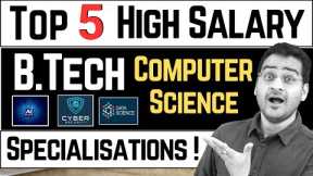 💥B.Tech CSE Top 5 Specializations💥 B.Tech Computer Science Best Career Options! #btech #btechjobs