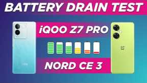 iQOO Z7 Pro vs OnePlus Nord CE 3 | Battery test, Display test, Benchmarks, Performance, Gaming 🔥