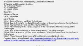 Home, Smart Home Trends and Market Opportunities of Sensing Control Technologies