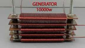 how to make 240v 10000w free electricity generator