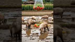 Latest Drone Technology Assists Farmers Feeding Pigs!