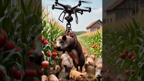 Farmer Uses Drone to Capture Wild Boar Entering His Field!