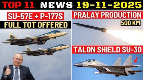 Indian Defence Updates : 60 Su-57 with 5th Gen Engine,Pralay Mass Production,Talon Shield on Su-30