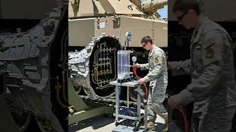 Inside the M1 Abrams: Uncovering the hidden hydraulic #shorts #armored #militarytech #fyp #mustwatch