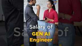 🔥Salary of GenAI Engineer | Generative AI Jobs: Roles, Salaries, and Growth Potential 🚀💼 | #shorts