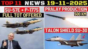 Indian Defence Updates : 60 Su-57 with 5th Gen Engine,Pralay Mass Production,Talon Shield on Su-30