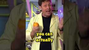 Balloon Explodes with Orange?! Unbelievable Science Trick! #shorts #youtubeshorts #chemistry