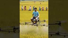 Smart Farming Revolution: Drone Spraying in Rice Fields 🌾🚁
