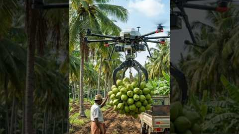 Drone Technology Revolutionizing Coconut Harvesting 🌴🚁