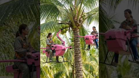 Cinematic Drone Farming: Precision CoconutHarvesting#shorts#farming#automobile#agriculture