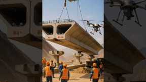 How China Uses Drones to Build Bridges – The Next-Level Engineering! #drone #dronetechnology