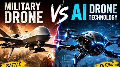 Military Drone vs AI Drone Technology | Future War Begins| ai @mindcrafterty